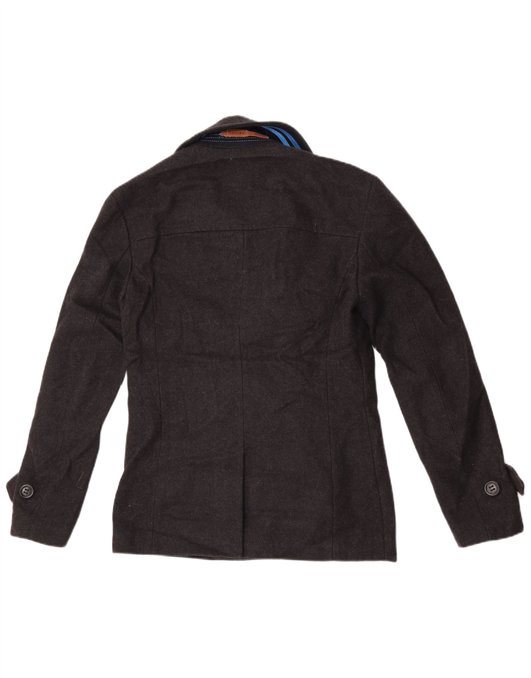Cappotto da marinaio da uomo Superdry Commodity UK 36 piccolo in lana nera