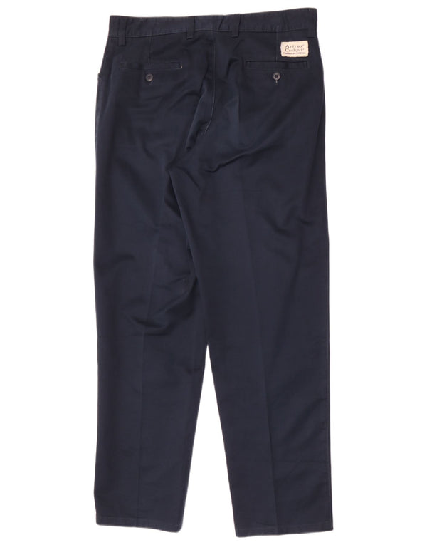 Pantaloni casual dritti da uomo Avirex W32 L30 cotone blu navy