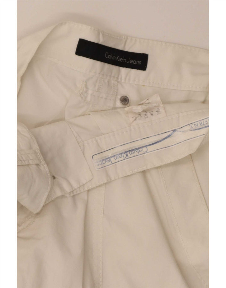 Pantaloncini chino da uomo Calvin Klein W32 bianco medio