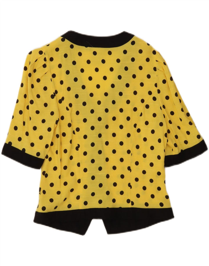 Giacca blazer da donna con maniche a 3/4 Meico UK 12 poliestere giallo medio