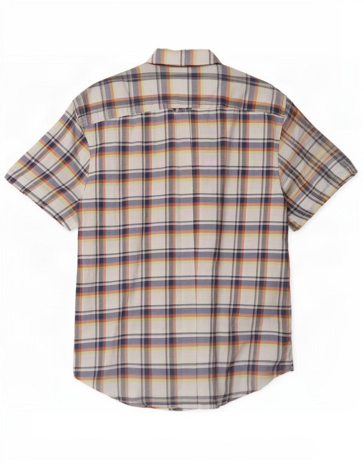 Camicia a maniche corte da uomo Ben Sherman in cotone a quadri multicolore grande