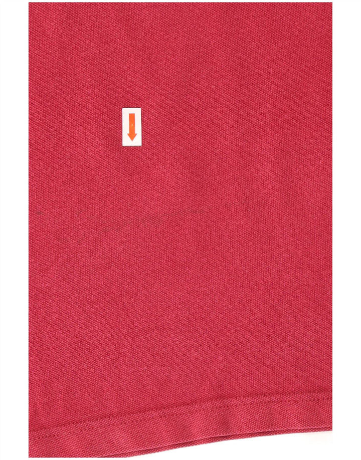 FRED PERRY Mens Slim Fit Polo Shirt Medium Maroon Striped Cotton