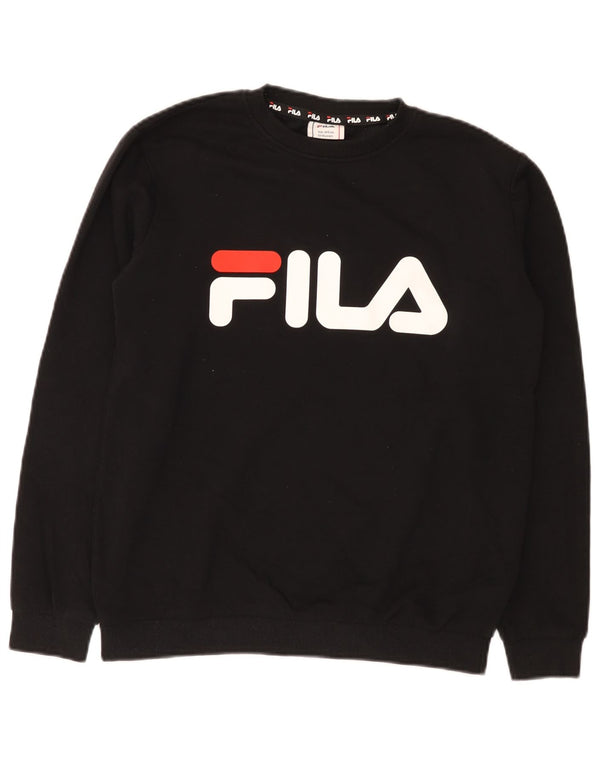 Felpa grafica da bambino Fila 13-14 anni in cotone nero