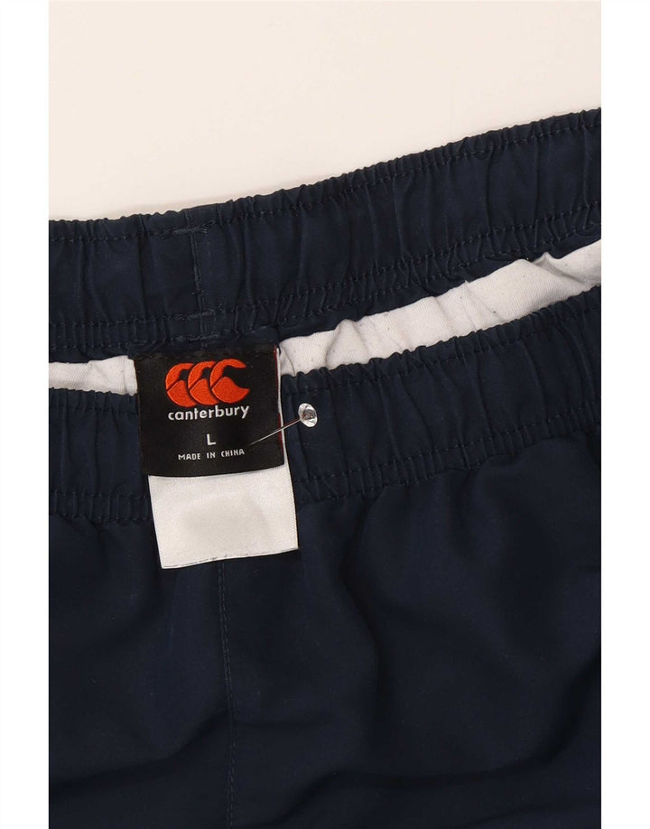 Pantaloni da tuta con grafica da uomo Canterbury, pantaloni da jogging, grandi, blu navy