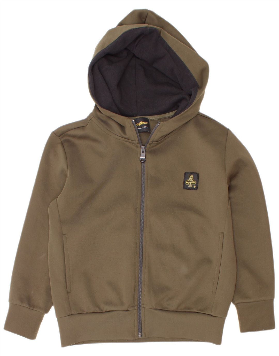 Maglione con cappuccio e zip per ragazzi Refrigiwear 7-8 anni in poliestere kaki