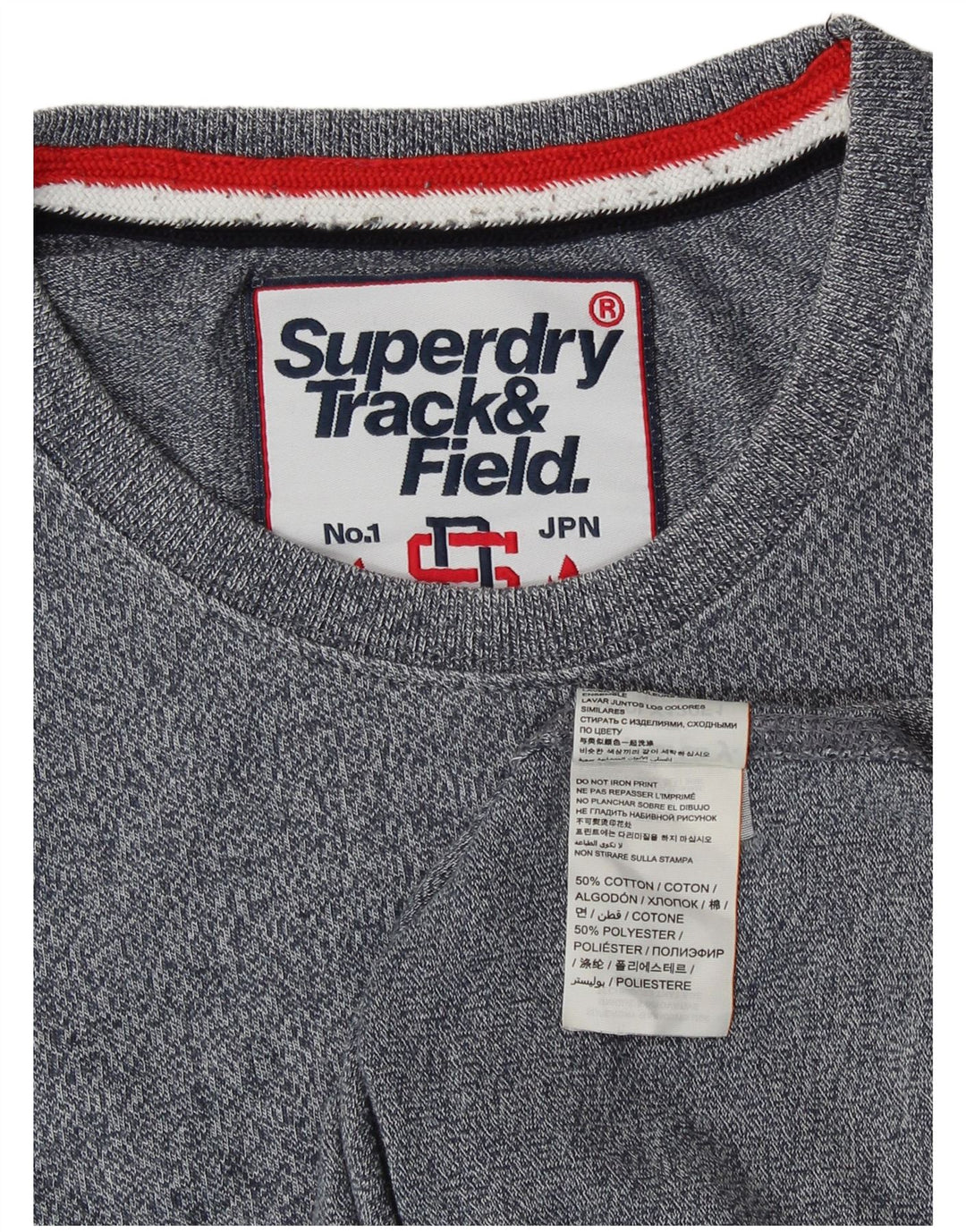 T-shirt grafica da uomo Superdry Top in cotone grigio medio