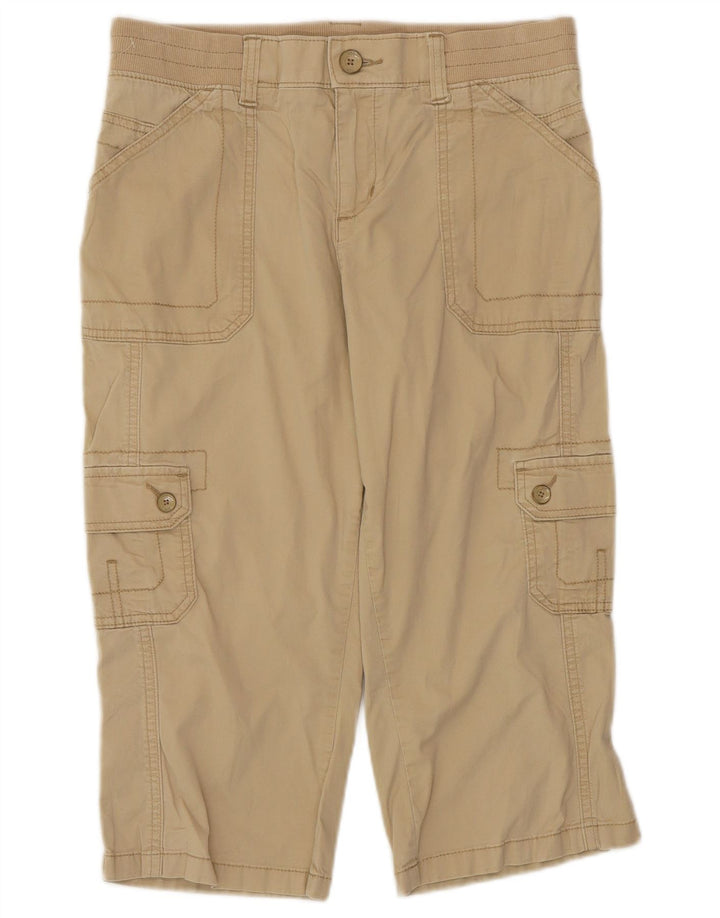 Pantaloni capri cargo dritti da donna LEE US 8 medi W30 L18 cotone beige