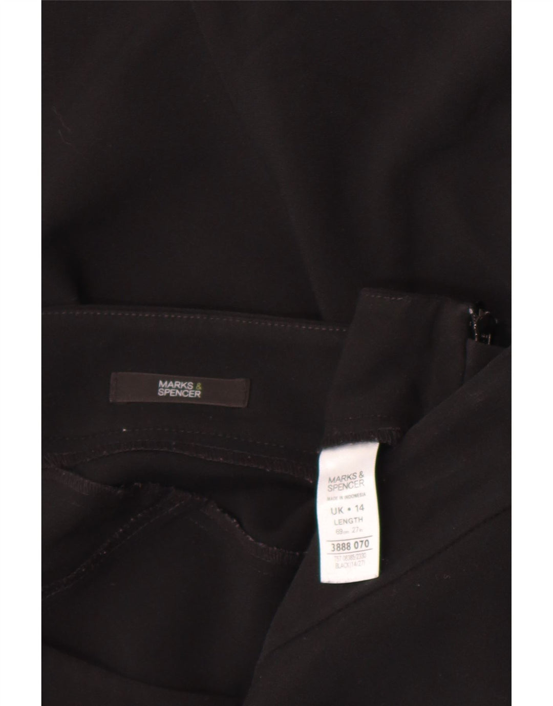 Gonna a tromba da donna Marks & Spencer UK 14 Large W32 Poliestere nero