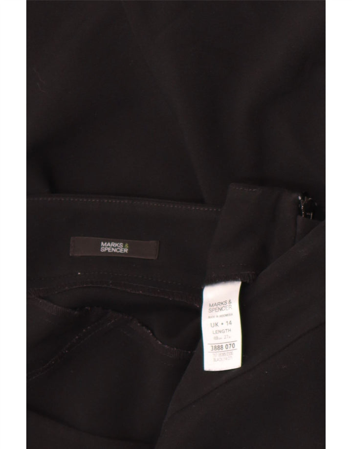 Gonna a tromba da donna Marks & Spencer UK 14 Large W32 Poliestere nero