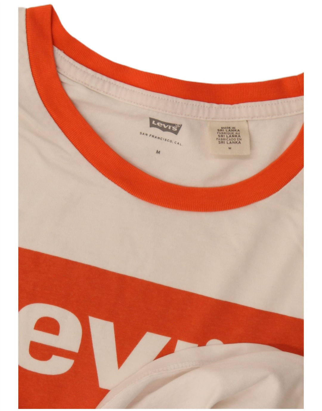 T-shirt grafica corta da donna Levi's UK 14 bianco medio