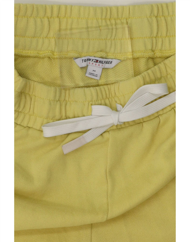 TOMMY HILFIGER Womens Graphic Sport Shorts UK 14 Medium Yellow Vintage Tommy Hilfiger and Second-Hand Tommy Hilfiger from Messina Hembry 
