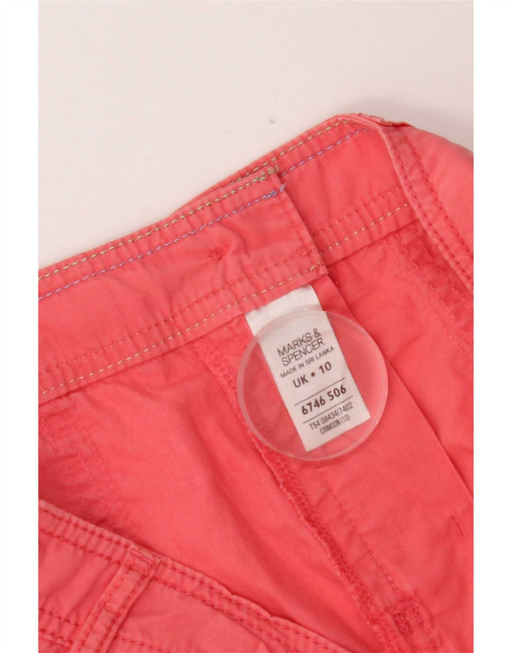 Pantaloncini Marks & Spencer da donna UK 10 piccoli W30 cotone rosa