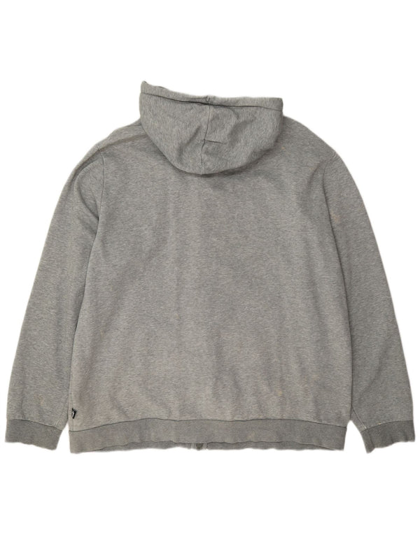 Felpa con cappuccio e zip da uomo Puma 2XL in cotone grigio
