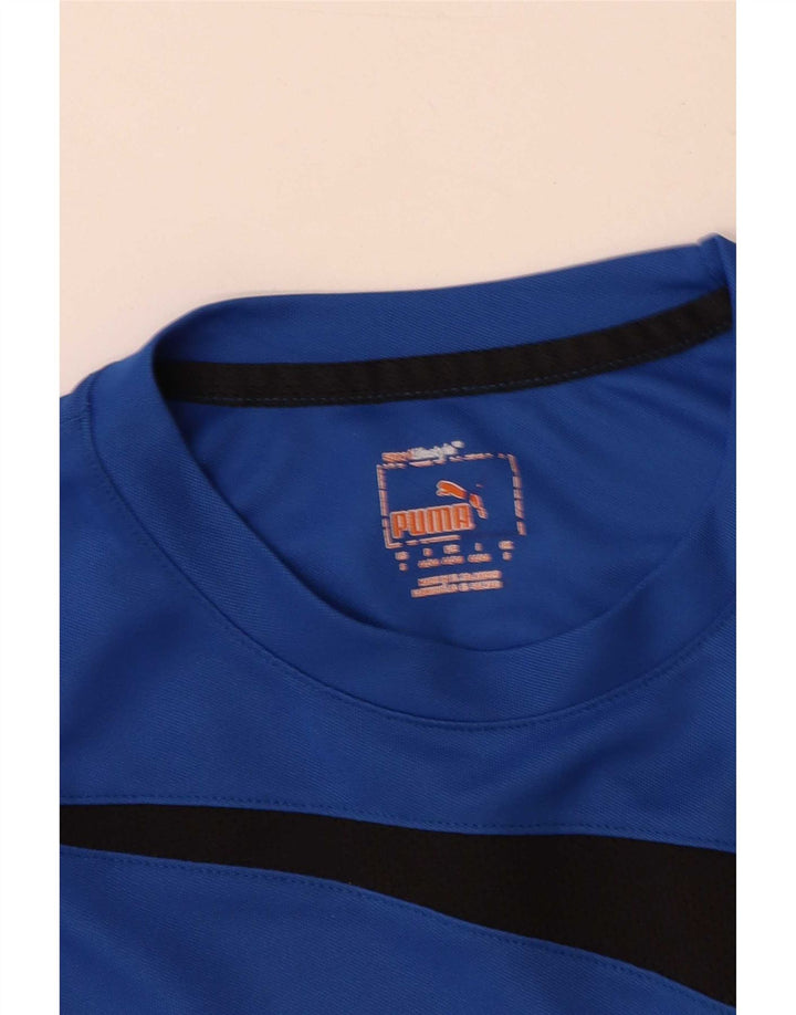 T-shirt da uomo Puma Top Small blu color block