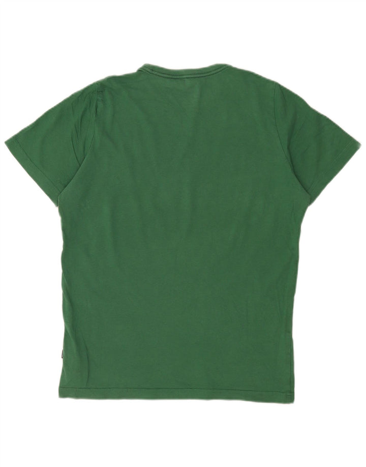 T-shirt grafica da uomo Puma Top Small in cotone verde