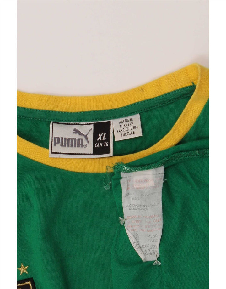 Canotta grafica da uomo Puma XL in cotone verde