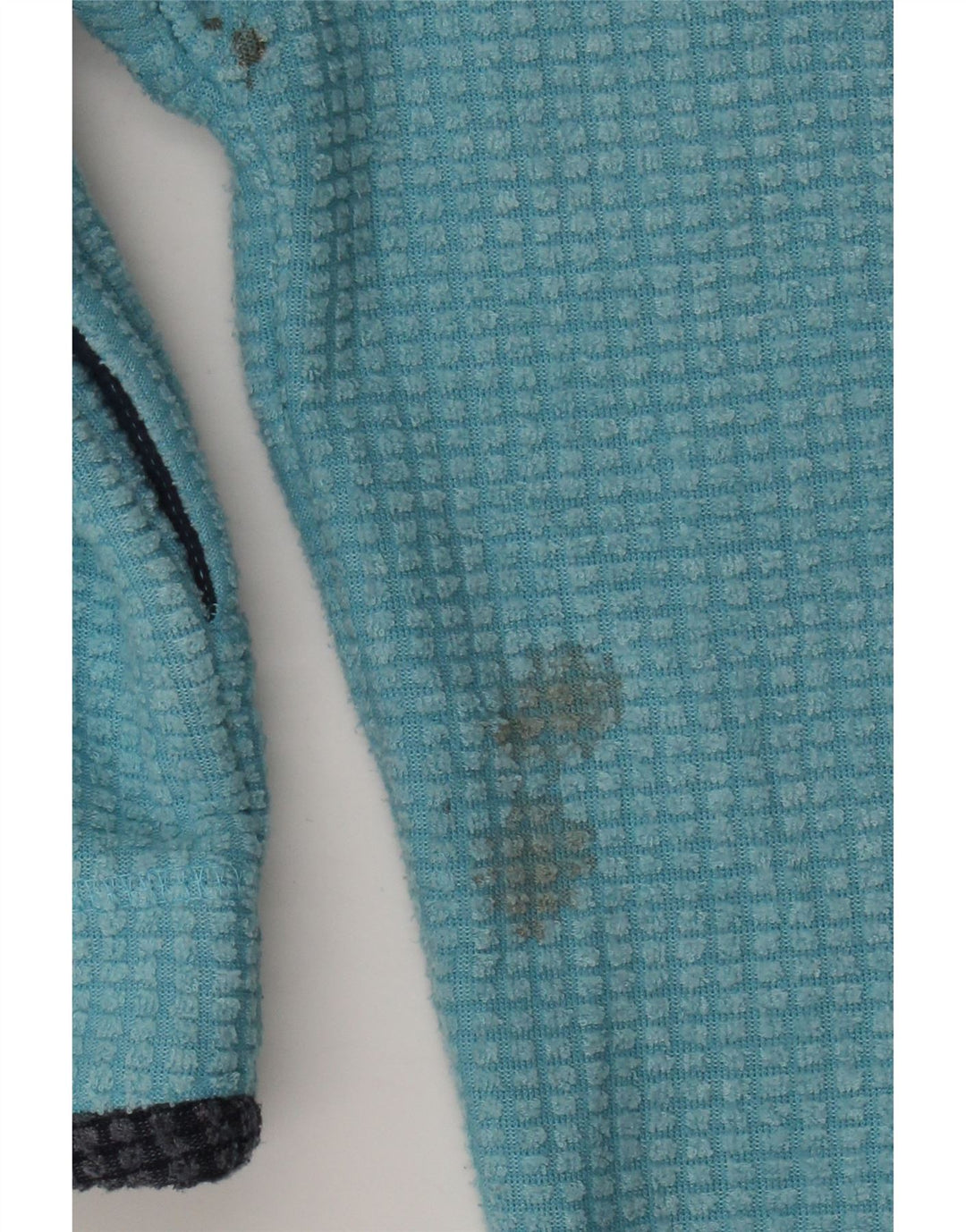 Maglione in pile da donna con collo con zip Weird Fish UK 16 grande poliestere blu