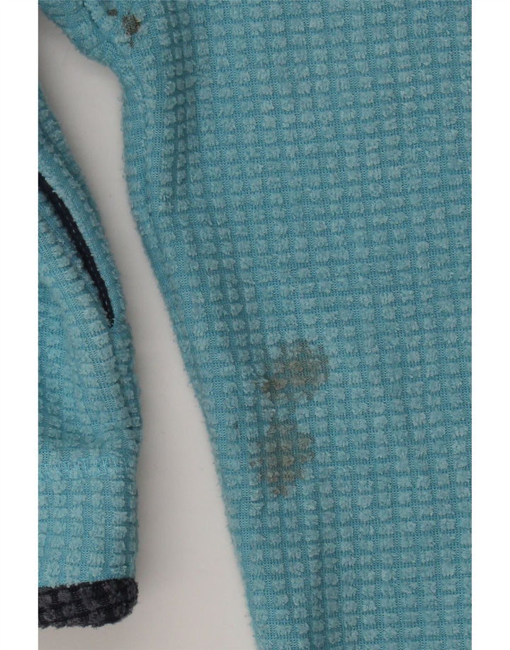 Maglione in pile da donna con collo con zip Weird Fish UK 16 grande poliestere blu