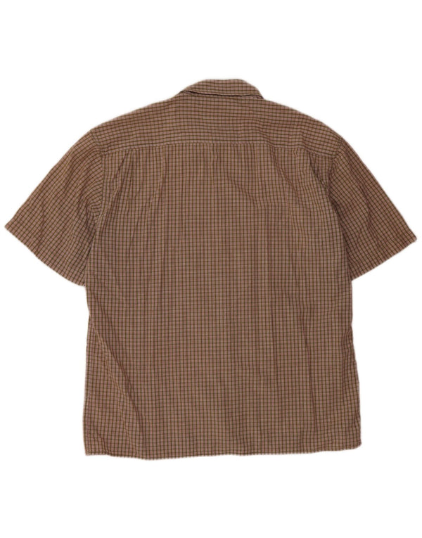 Camicia a maniche corte da uomo WRANGLER 2XL Khaki Gingham