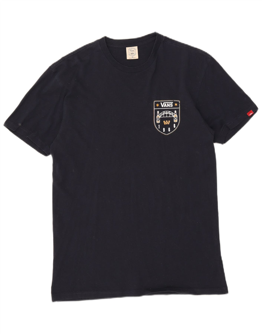 T-shirt grafica da uomo Vans Top in cotone blu navy medio