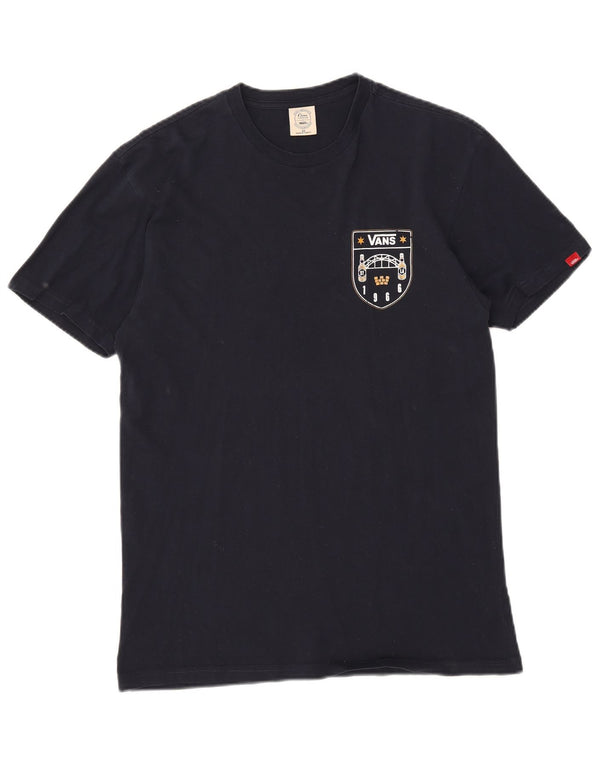 T-shirt grafica da uomo Vans Top in cotone blu navy medio