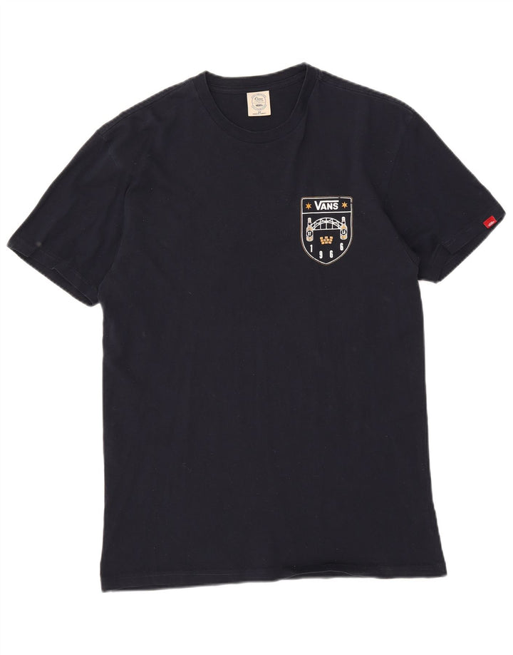T-shirt grafica da uomo Vans Top in cotone blu navy medio