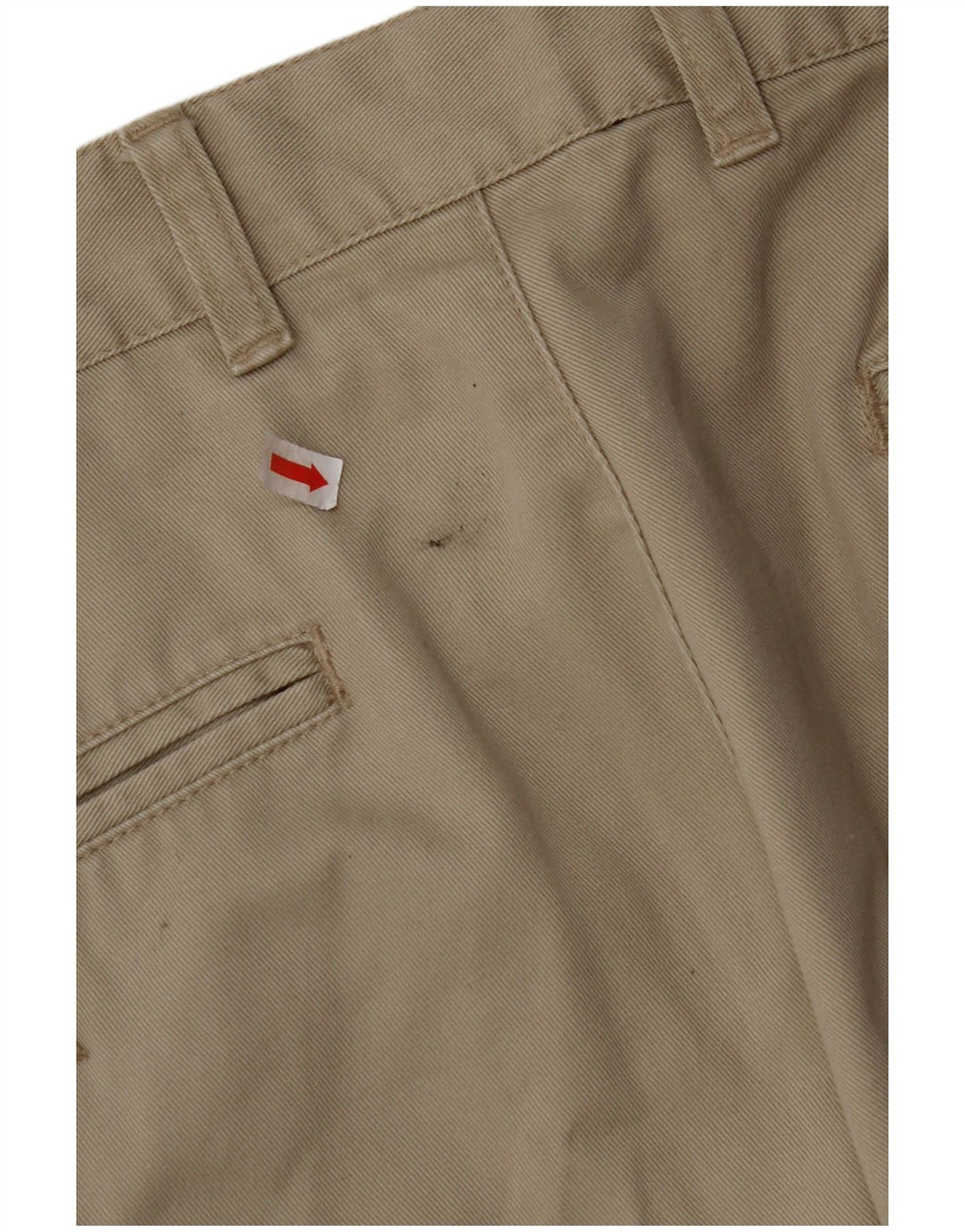 TOMMY HILFIGER Pantaloni chino con pegging da uomo W38 L32 in cotone beige