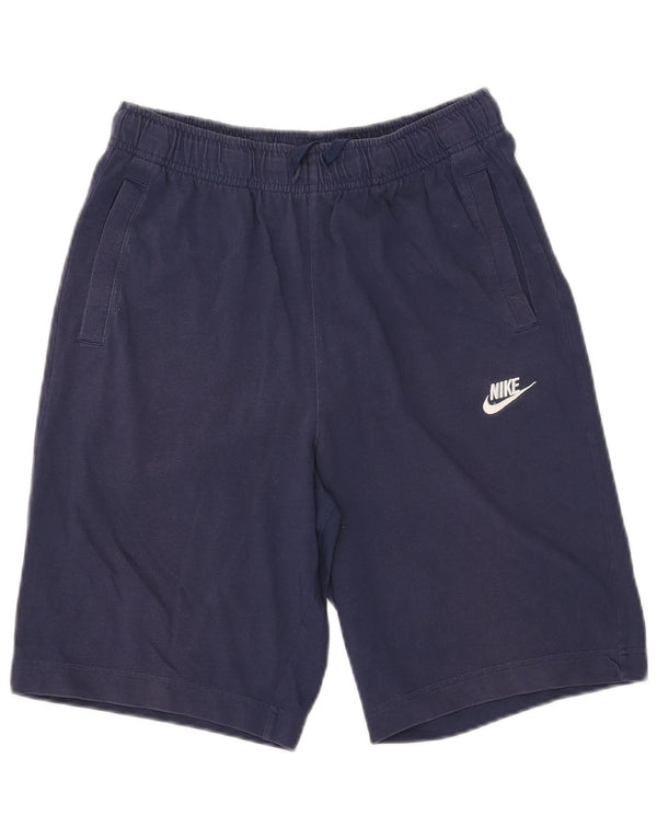 Pantaloncini sportivi da uomo NIKE piccoli in cotone blu navy