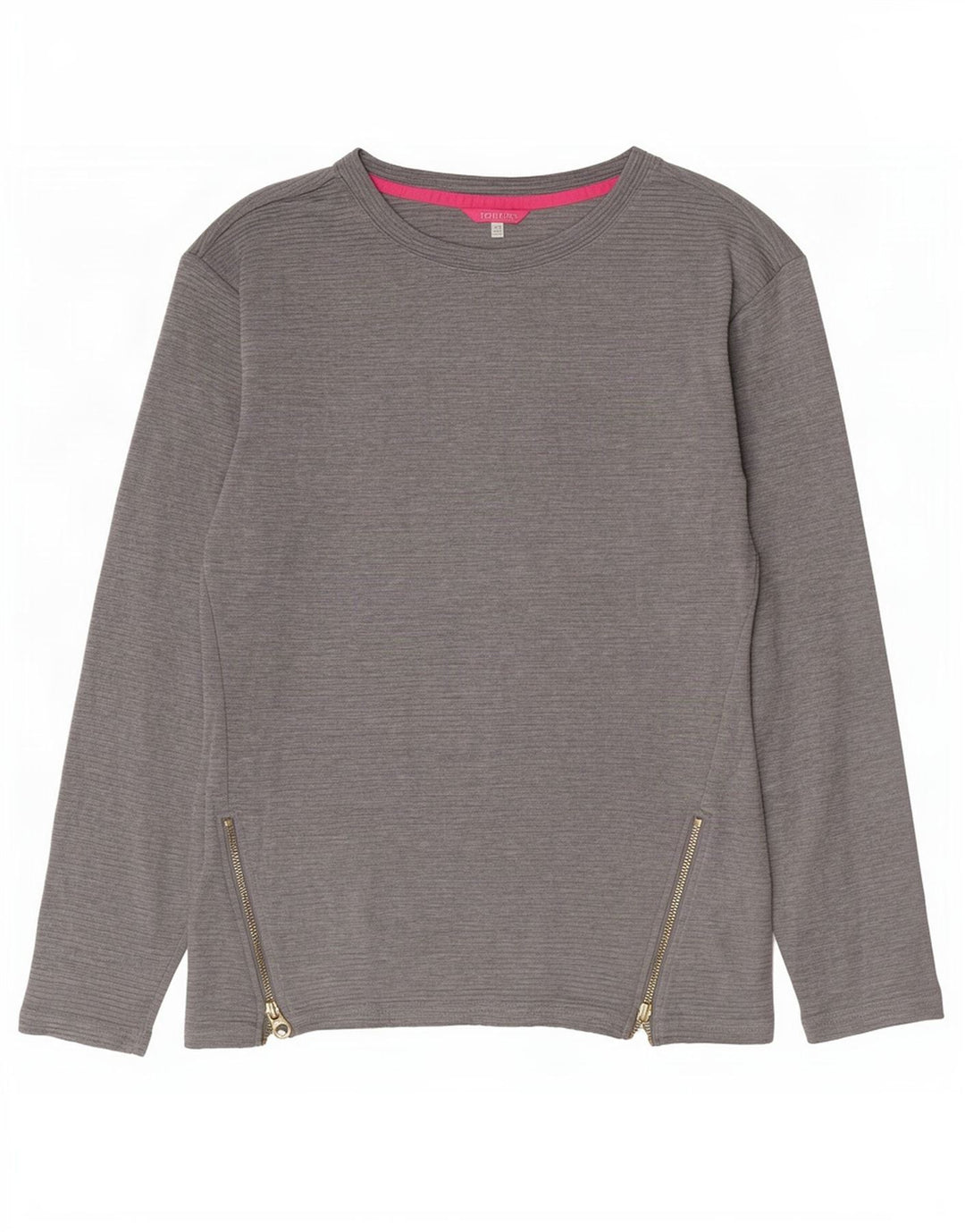 Joules Top oversize da donna a maniche lunghe UK 6 XS Cotone grigio
