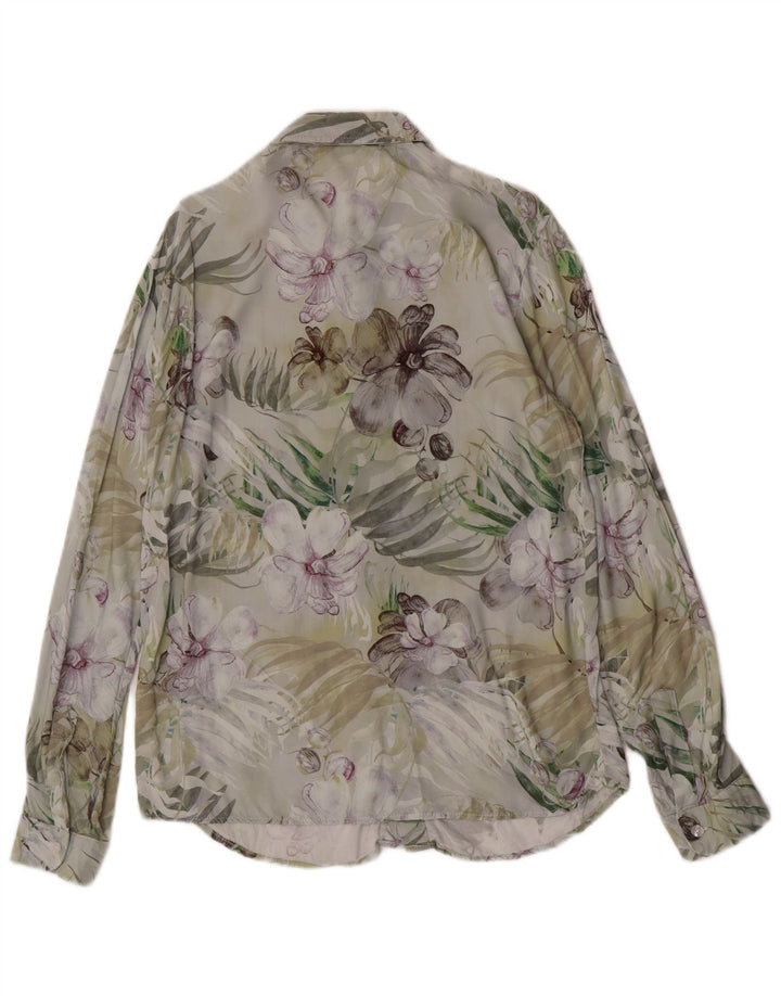 Camicia Vintage da Uomo Piccola in Viscosa Floreale Floreale
