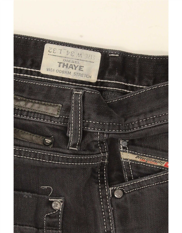 Diesel Uomo Thaye Slim Jeans W34 L32 Cotone Grigio