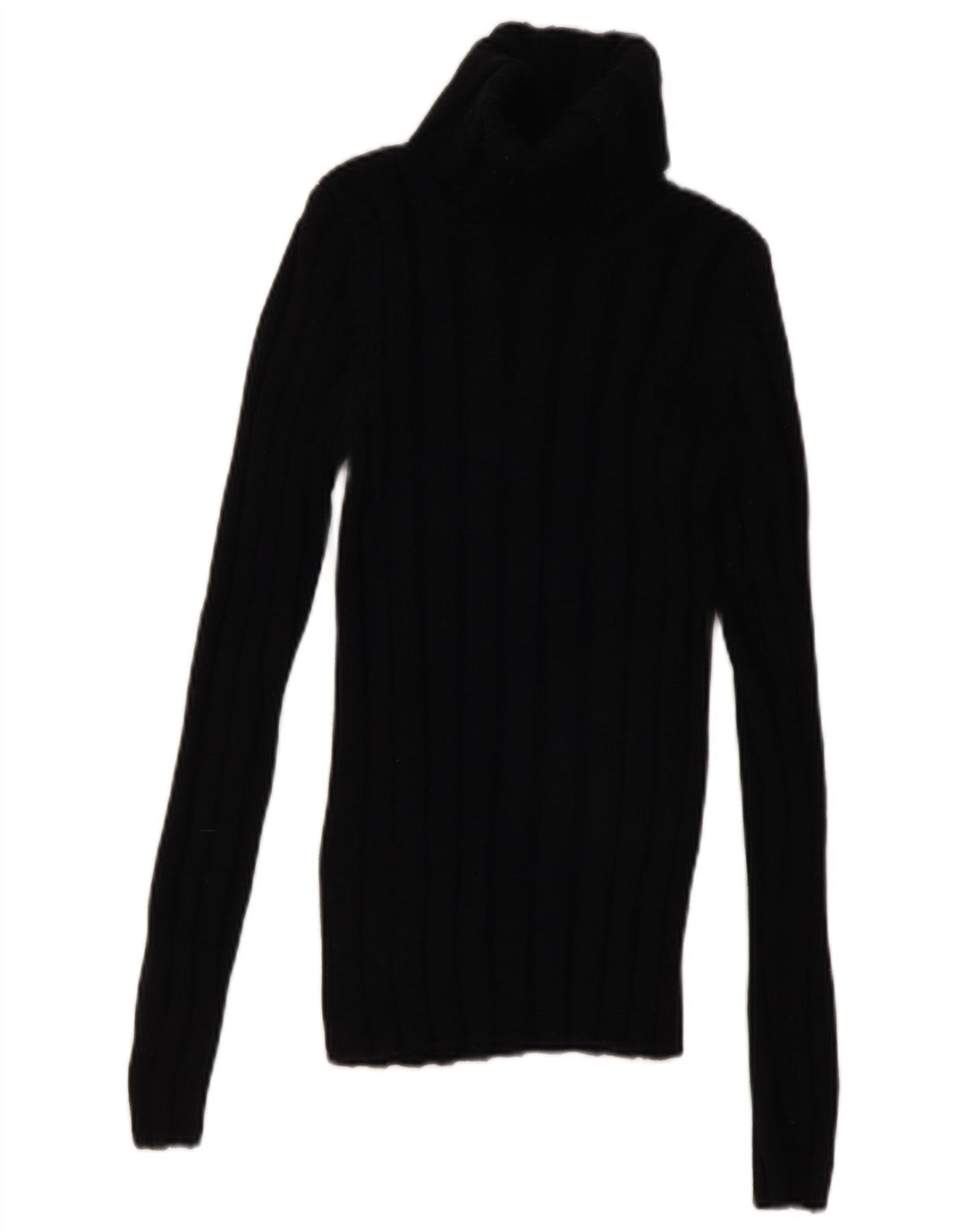 Maglione maglione a collo alto da donna Hugo Boss UK 8 piccolo in lana nera