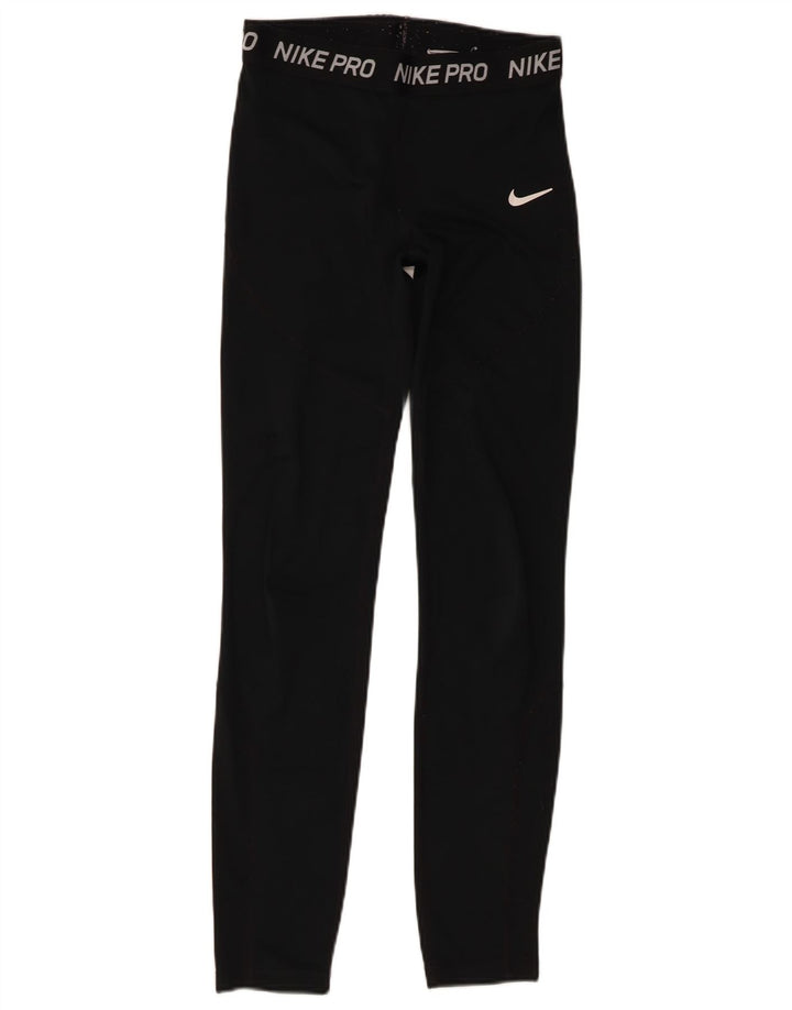 Leggings grafici da donna Nike UK 18 XL poliestere nero