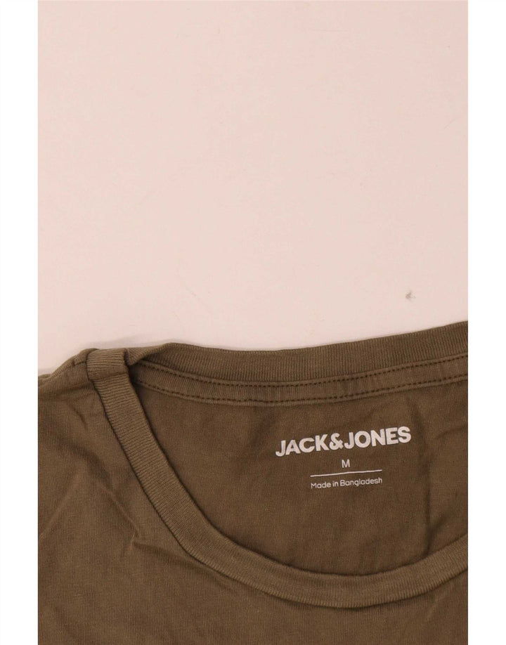 T-shirt grafica da uomo Jack & Jones Top in cotone kaki medio