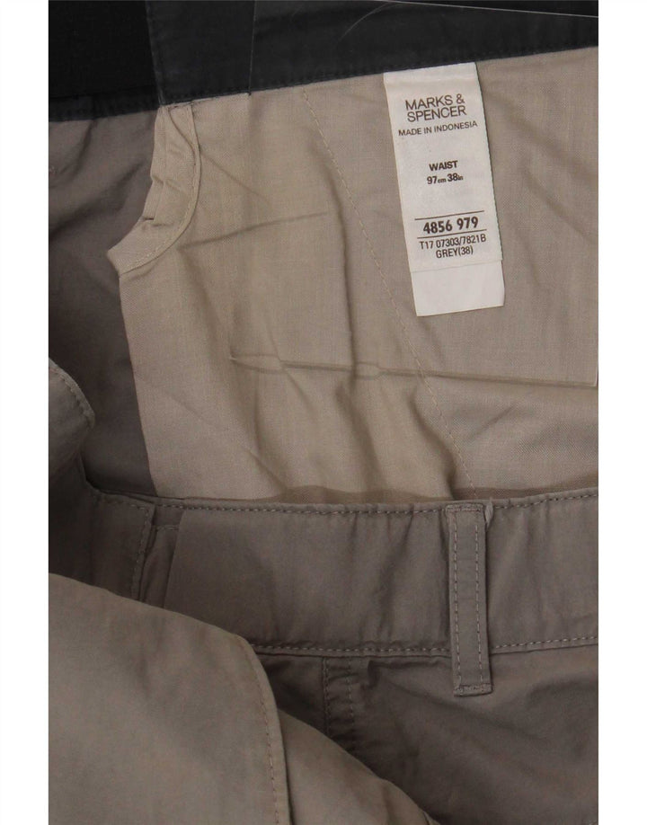 Pantaloncini cargo da uomo Marks & Spencer XL W38 cotone grigio