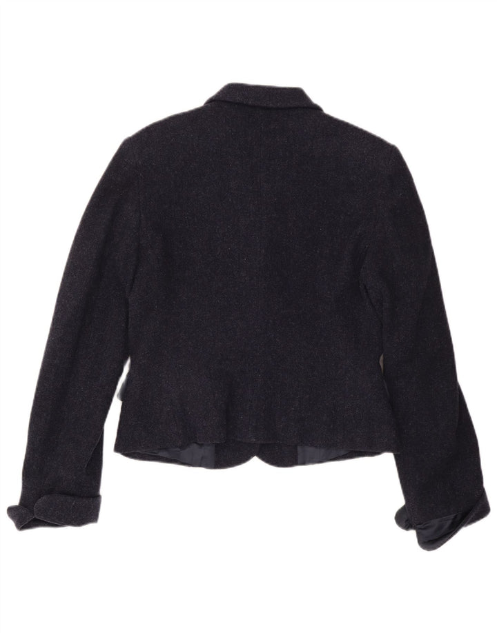 MAX & CO. Giacca blazer da donna a 3 bottoni IT 46 Large in lana blu navy