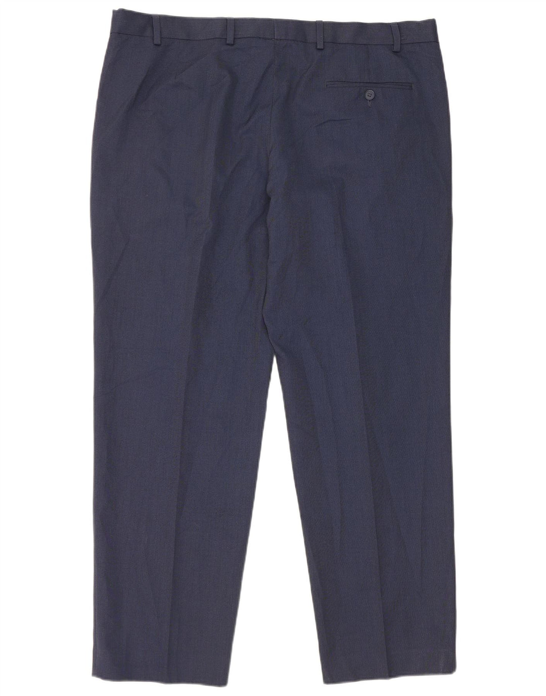 Pantaloni da abito vestibilità regolare Marks & Spencer da uomo W40 L29 poliestere blu navy