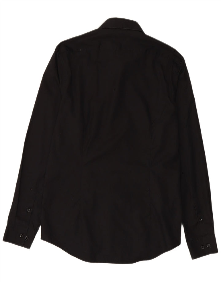 CALVIN KLEIN Mens Fitted Shirt Size 38 15 Medium Black