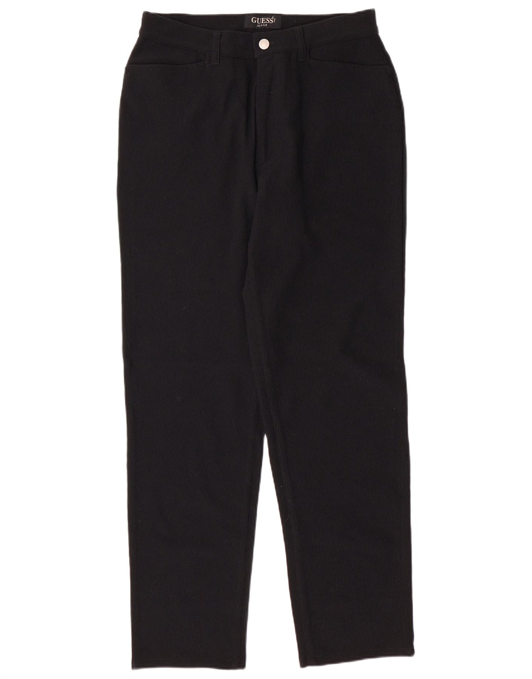 Pantaloni GUESS Uomo Dritti in Velluto a Coste W33 L30 Nero Poliammide