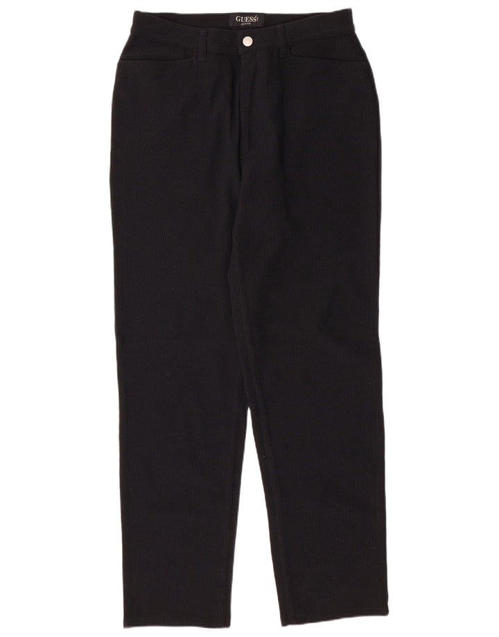 Pantaloni GUESS Uomo Dritti in Velluto a Coste W33 L30 Nero Poliammide