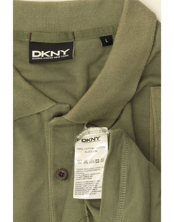 Polo da uomo Dkny grande in cotone kaki