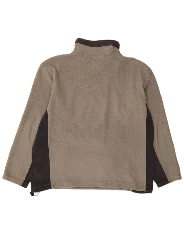 Maglione in pile Champion da uomo con zip e collo, grande, color grigio
