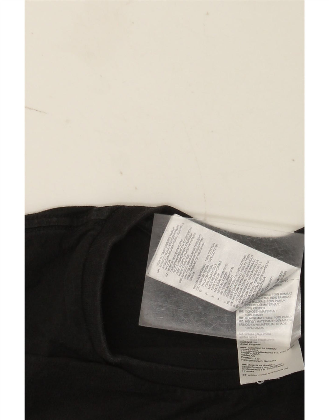 T-shirt grafica da uomo Adidas Top in cotone nero medio