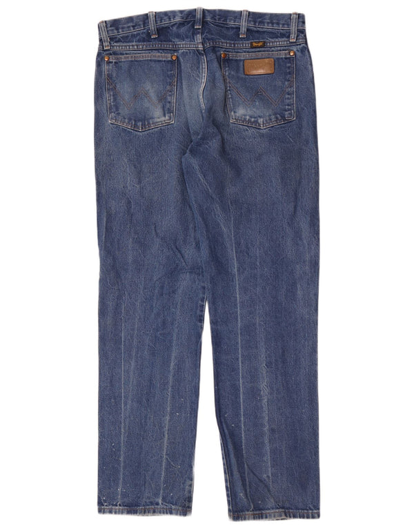 Jeans dritti da uomo Wrangler W36 L32 cotone blu