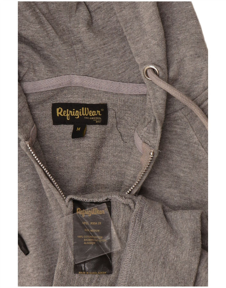 Maglione con cappuccio e zip da donna Refrigiwear UK 14 Cotone grigio medio