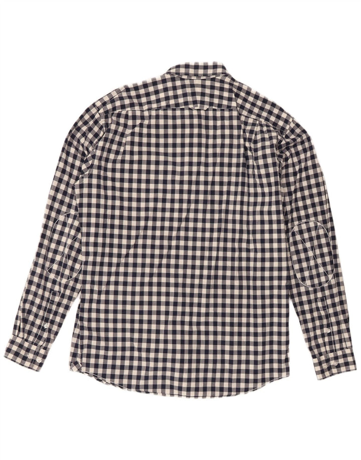 Camicia Lacoste da uomo vestibilità regolare taglia 40 media cotone a quadretti blu navy