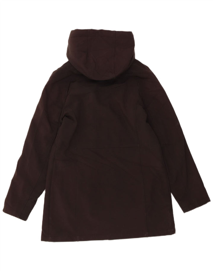 CALVIN KLEIN Giacca a vento con cappuccio da donna UK 14 Medium Nero Poliestere