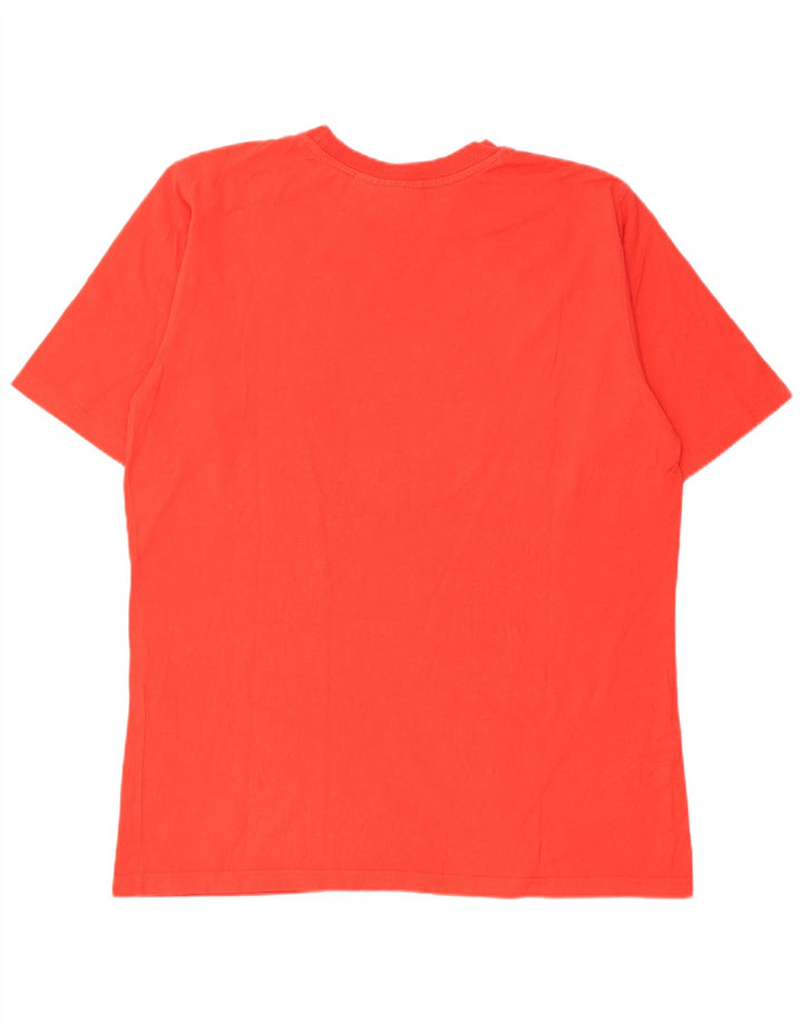 T-shirt grafica da uomo Puma Top in cotone rosso medio