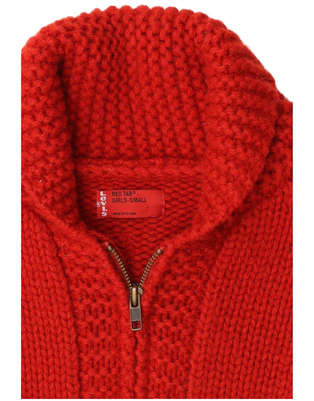 Maglione cardigan grafico per ragazze LEVI'S 10-11 anni piccolo in lana rossa
