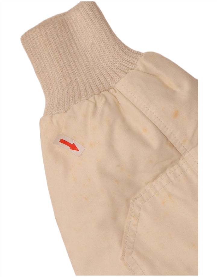 Giacca imbottita con cappuccio da uomo Woolrich UK 40 grande cotone bianco sporco